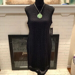 #138 NWT Shanagans Black Cut Out Dress with Amazing Necklace Size 10 Petite